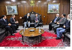 Presidente Renan Calheiros com parlamentares paraguaios